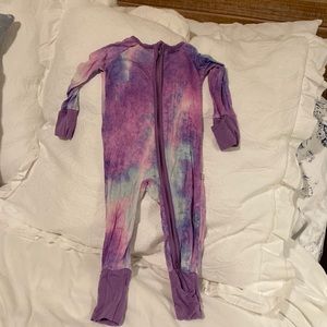 Purple tie dye little sleepies 3-6 months
